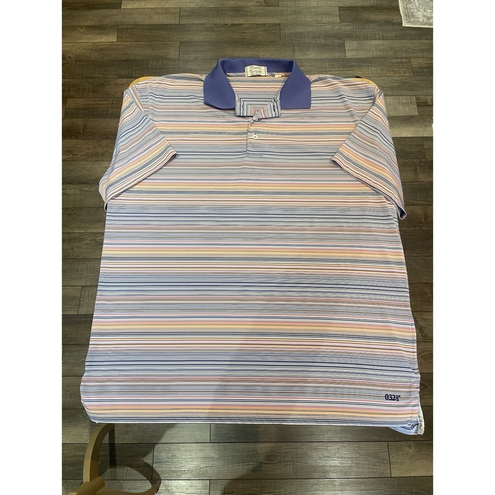 Tabasco McIlhenny Dry Goods Polo Shirt Multicolor Striped Golf Men's XL 032 Dry
